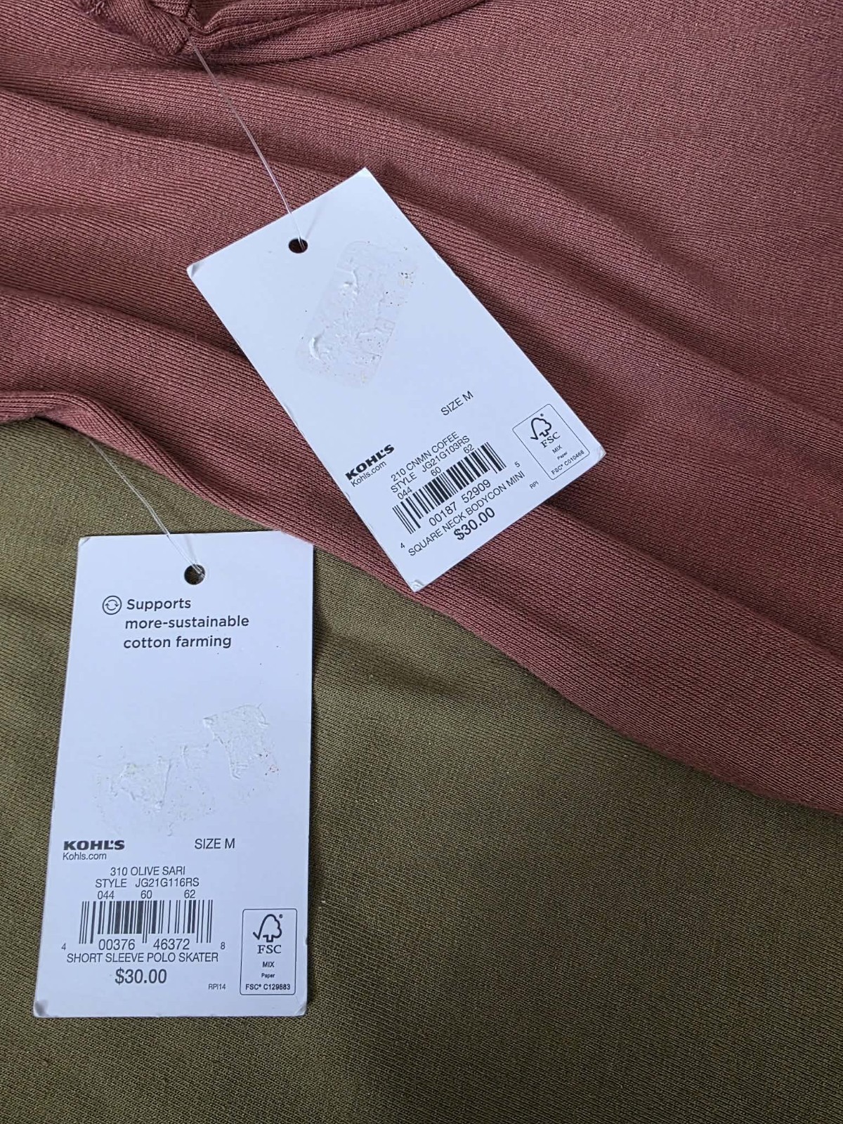 NWT “SO” Medium Junior #2 Spring/Summer Dresses – Olive Green/Cinnamon Coffee