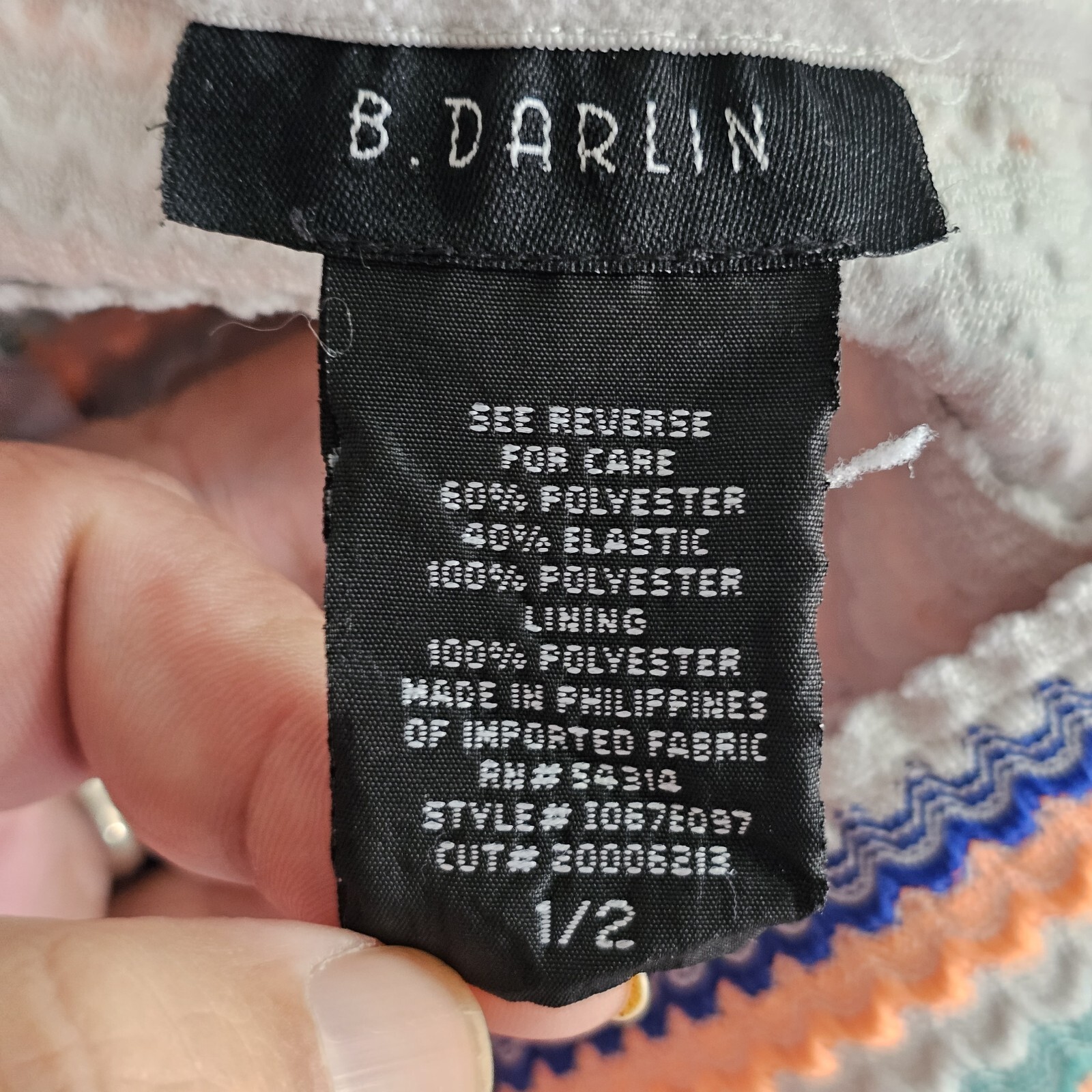 B. Darlin Junior 1/2 Strapless Short Body Con Bandage Stretchy