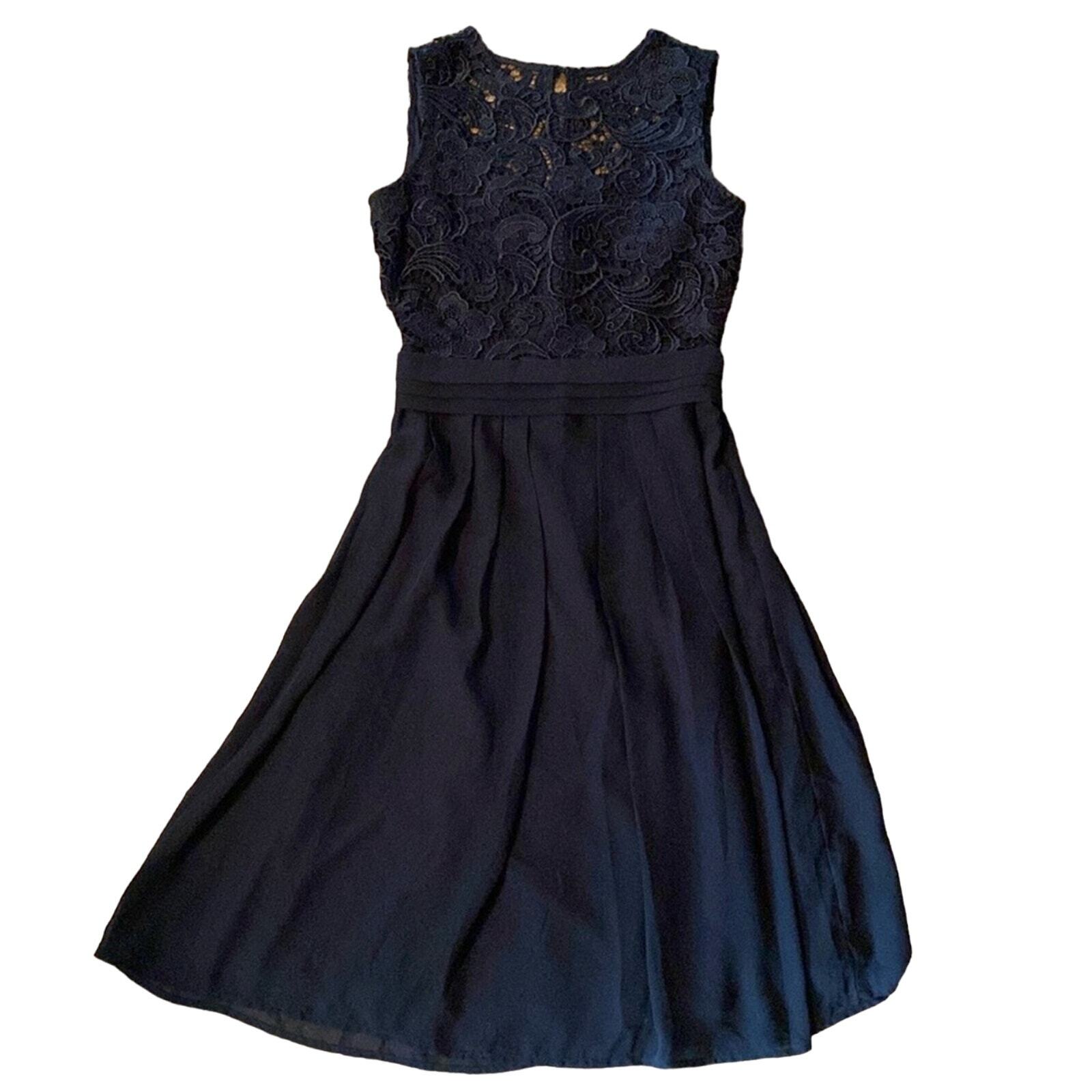 Eva Mendes for New York & Company black lace sleeveless a-lline formal dress