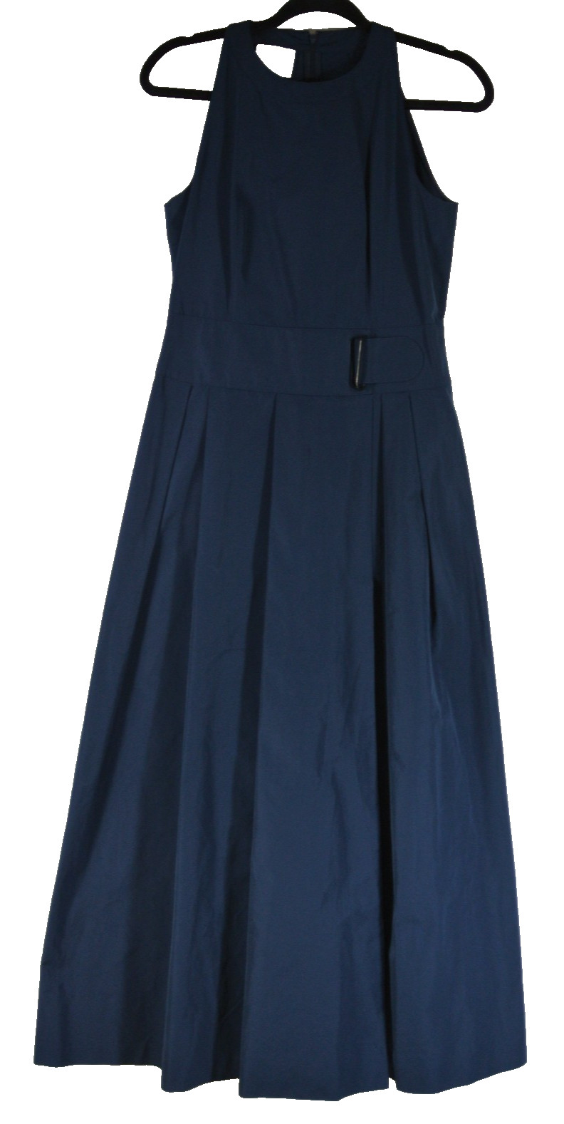 NEW, Akris Techno Taffeta Midi Dress in Navy Sz 6 #LD351