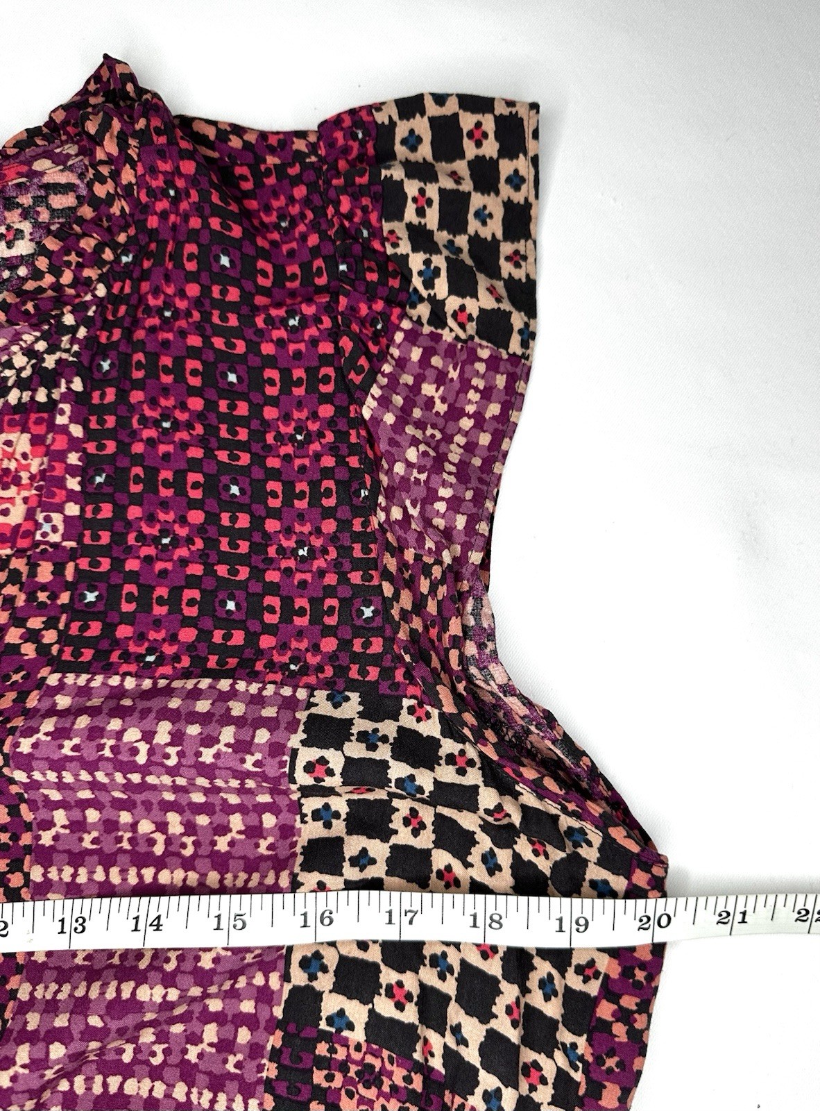 Loft Outlet Patchwork Maxi Dress Pink Women’s Size Large