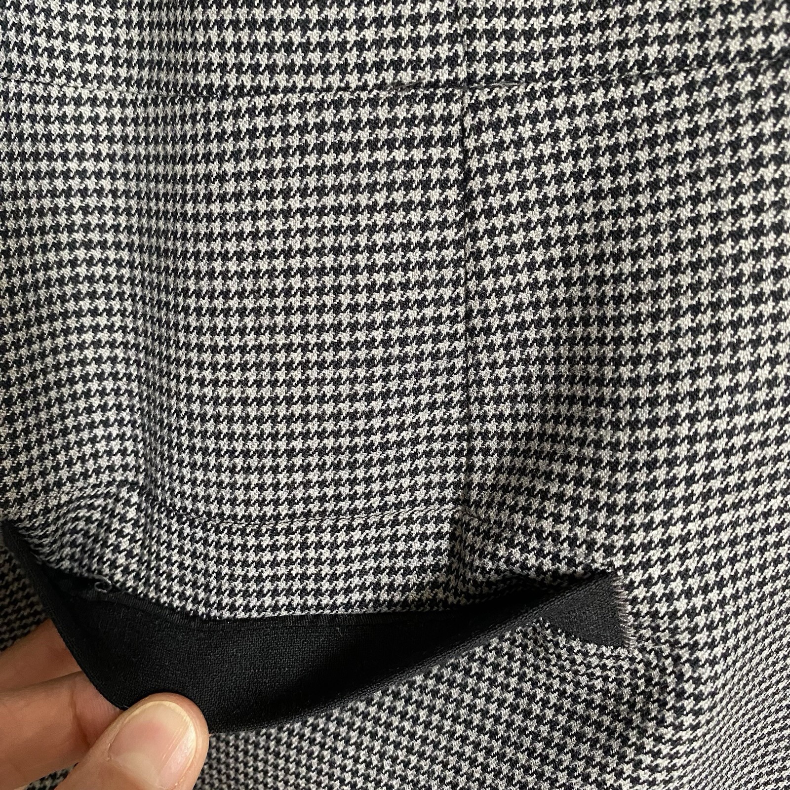 Brooks Brothers Houndstooth Gray Sheath Dress 12 Wool Sleeveless Classic Office