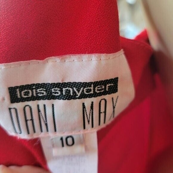 Lois Snyder Dani Max Dress Sleeveless Rayon Vtg Red Sz 10 Y2k Retroglam classic