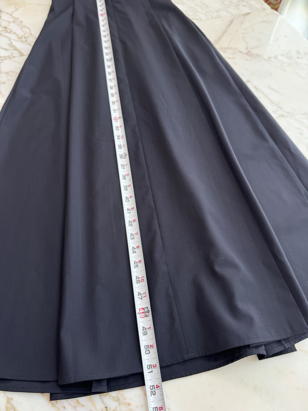 Studio Nicholson Navy Tropical Wool Maxi Teatrino Dress Sz 00 UK 6 US 2