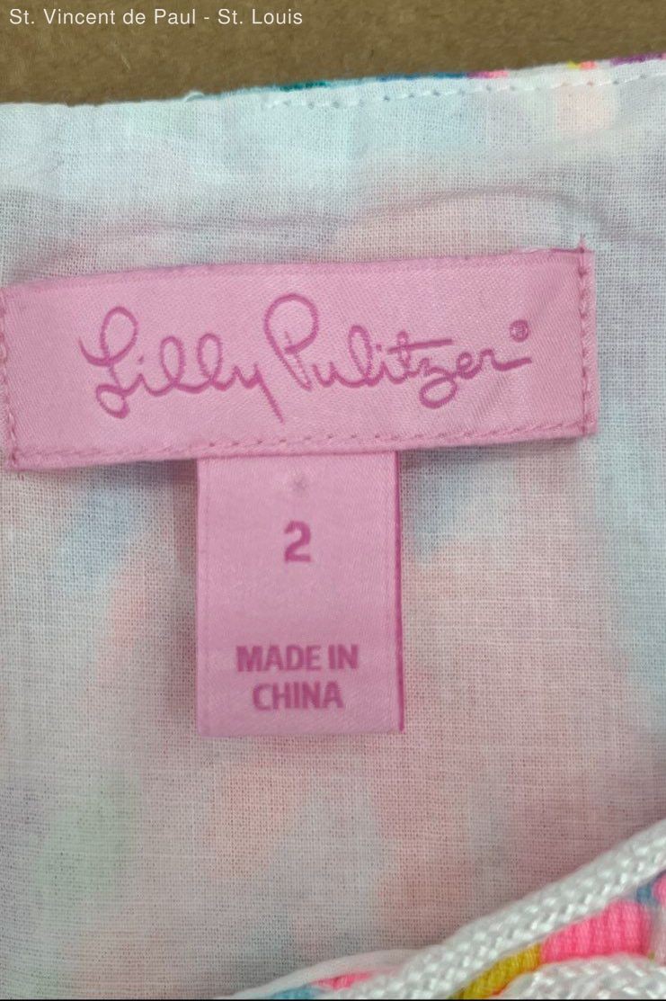 Lilly Pulitzer Womens Gabby Stretch Dress Floral Fan Sea Pants Shift Size 2