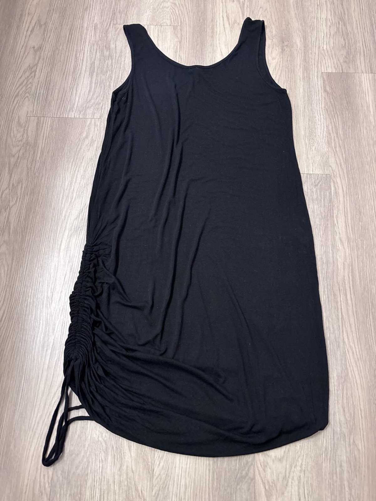 Green Envelope WomenBlack L Dress Rouching Flattering Sleeveless Versatile Comfy
