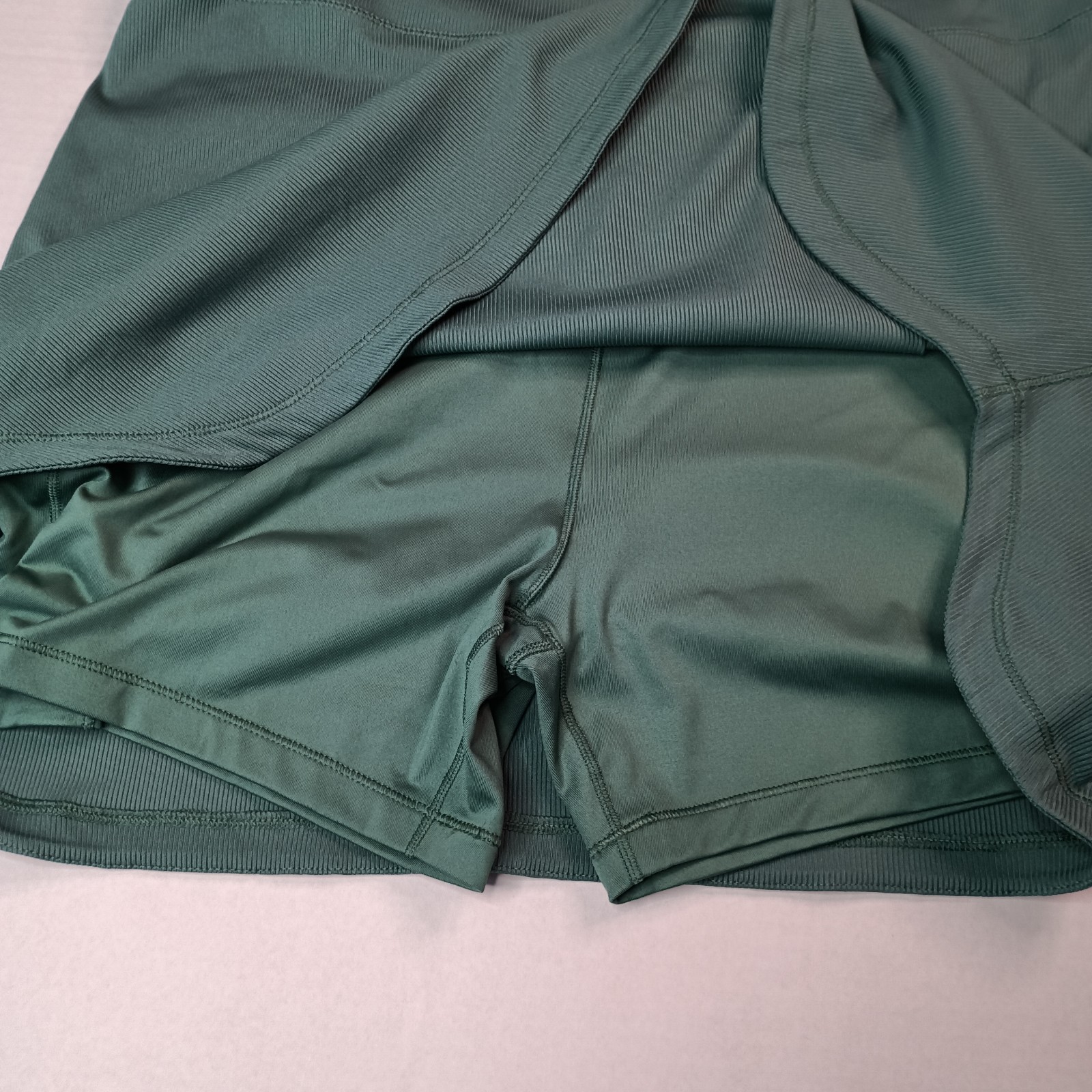 Nike One Women’s Green Capsule Ribbed Dress With Shorts Size 2XL FQ7865-361 New