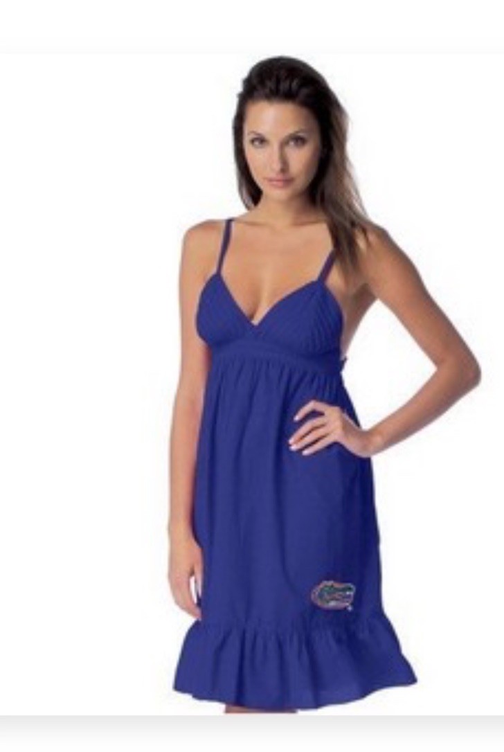 Florida Gators Dress E5 College Classics Blue Spaghetti Strap Size XL NWT Womans