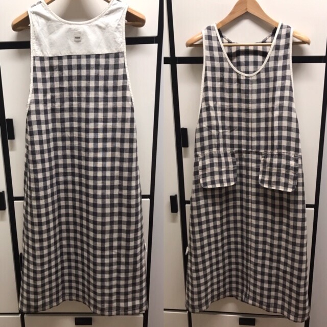 Journal Standard Linen Check Jumper Dress Graphite Beige Check Combo One Size