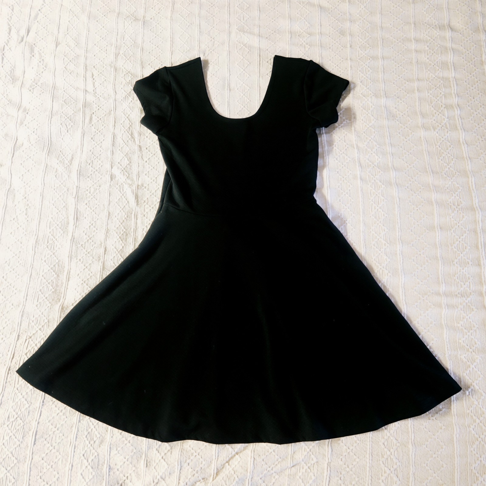Black Women’s Scoop Neck Fit & Flare Dress