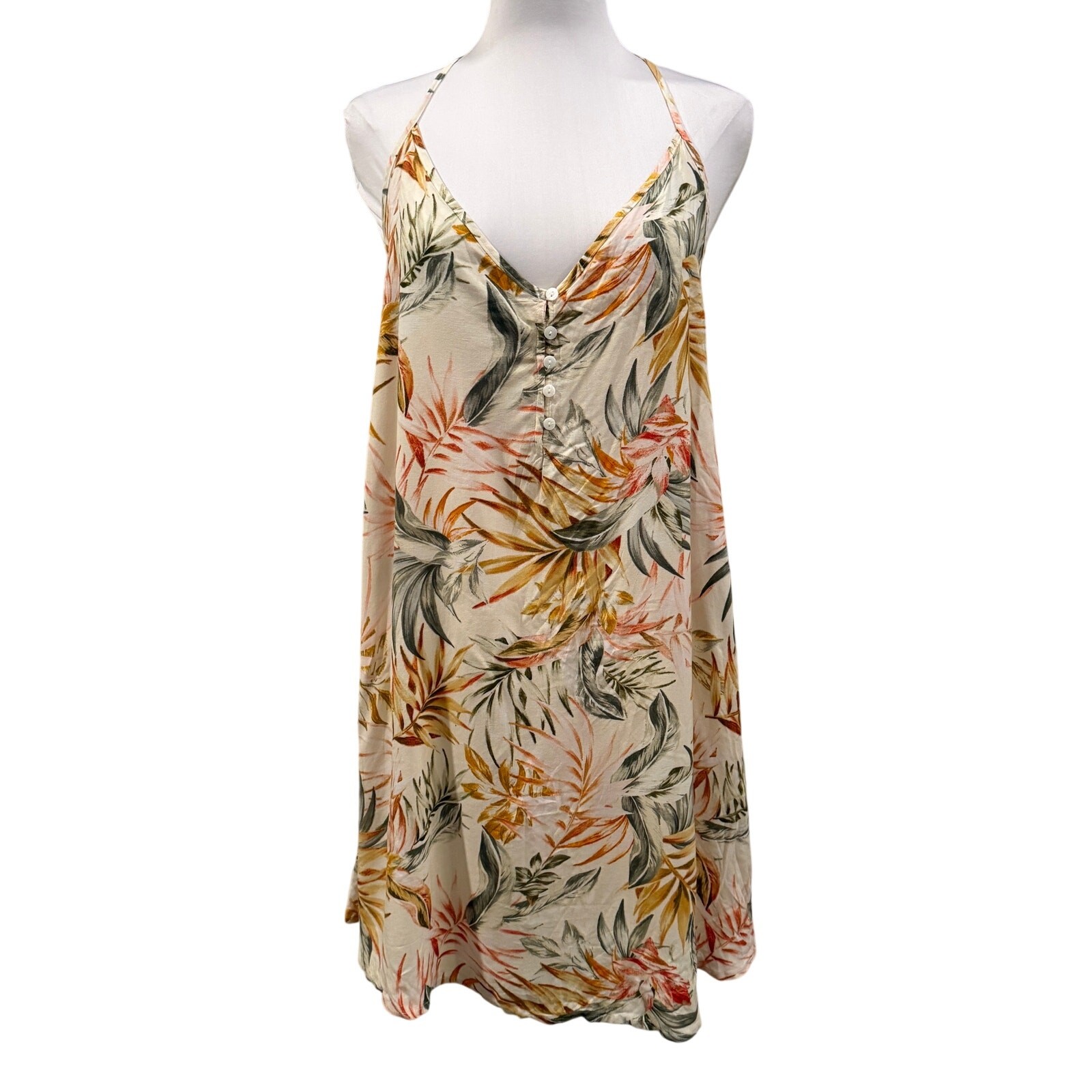 Rip Curl Havana Cover Up Floral Mini Dress XL Tropical Beach NEW Flowy Vacation