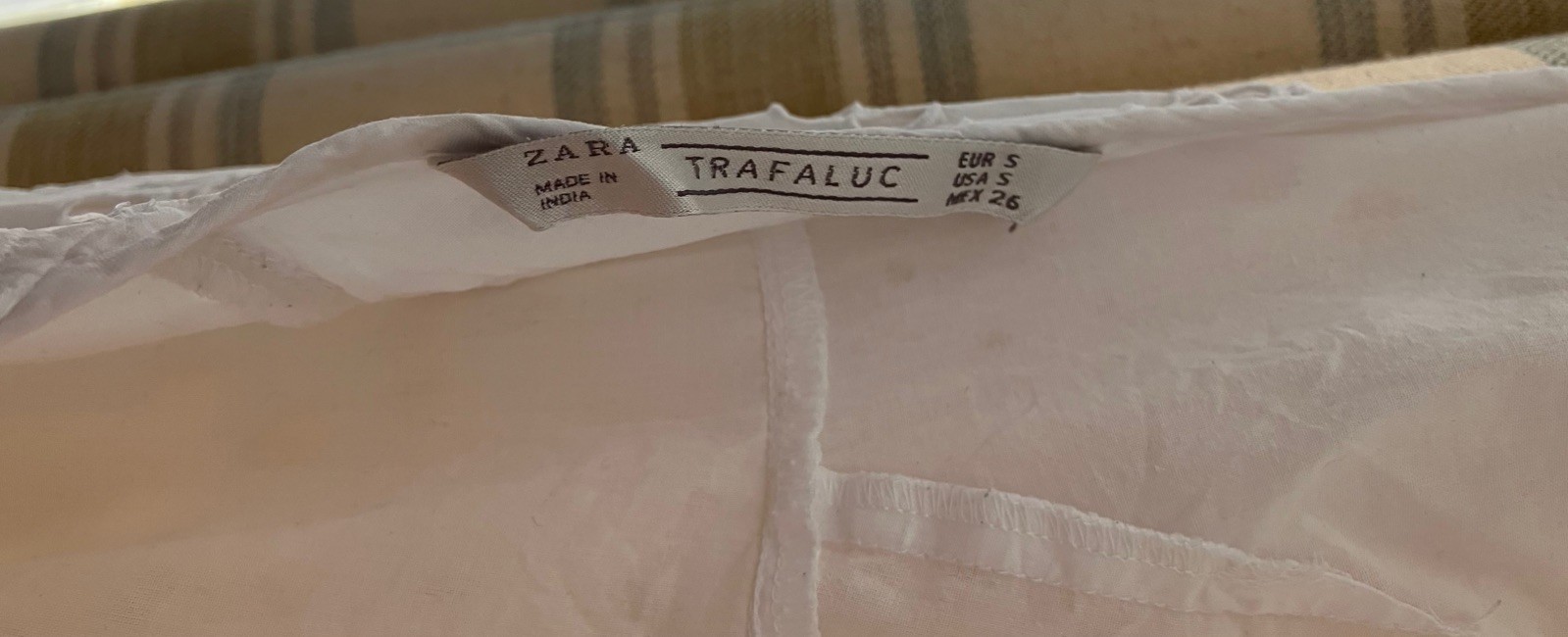 Zara Trafaluc Cream Crochet/Embroidered Halter Neck Mini Dress Size S/10.