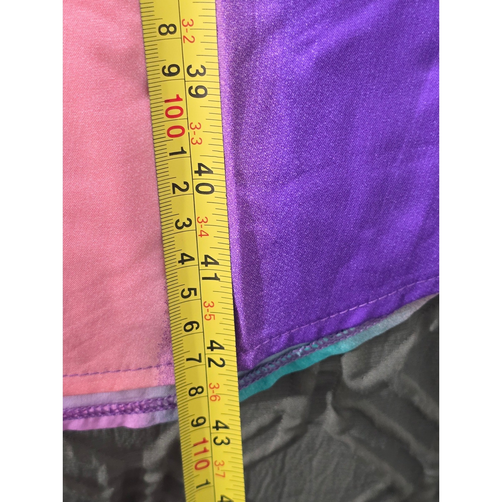 Lavender Peach Ombre Striped Button Down Shirt Dress Roll Tab Sleeve High Low