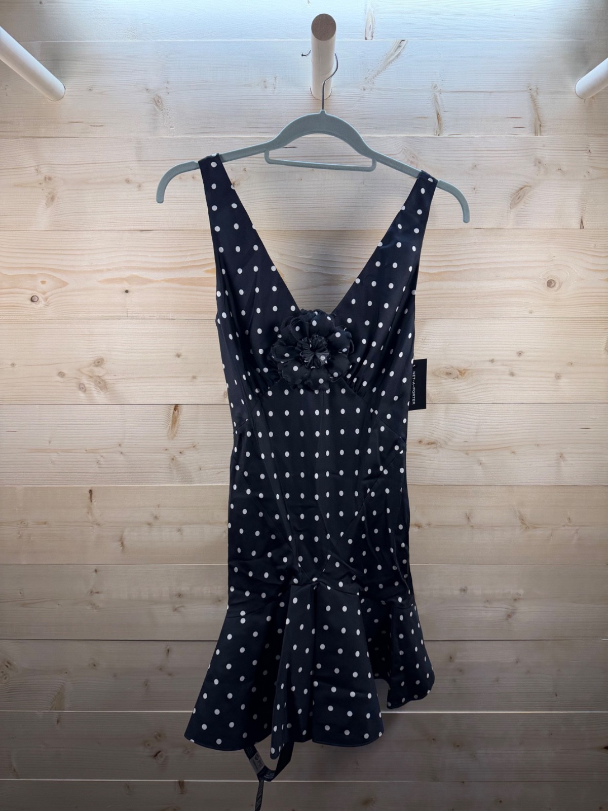 Rodarte Black White Polka Dot Silk Maxi Dress Size 2 NWT Made USA