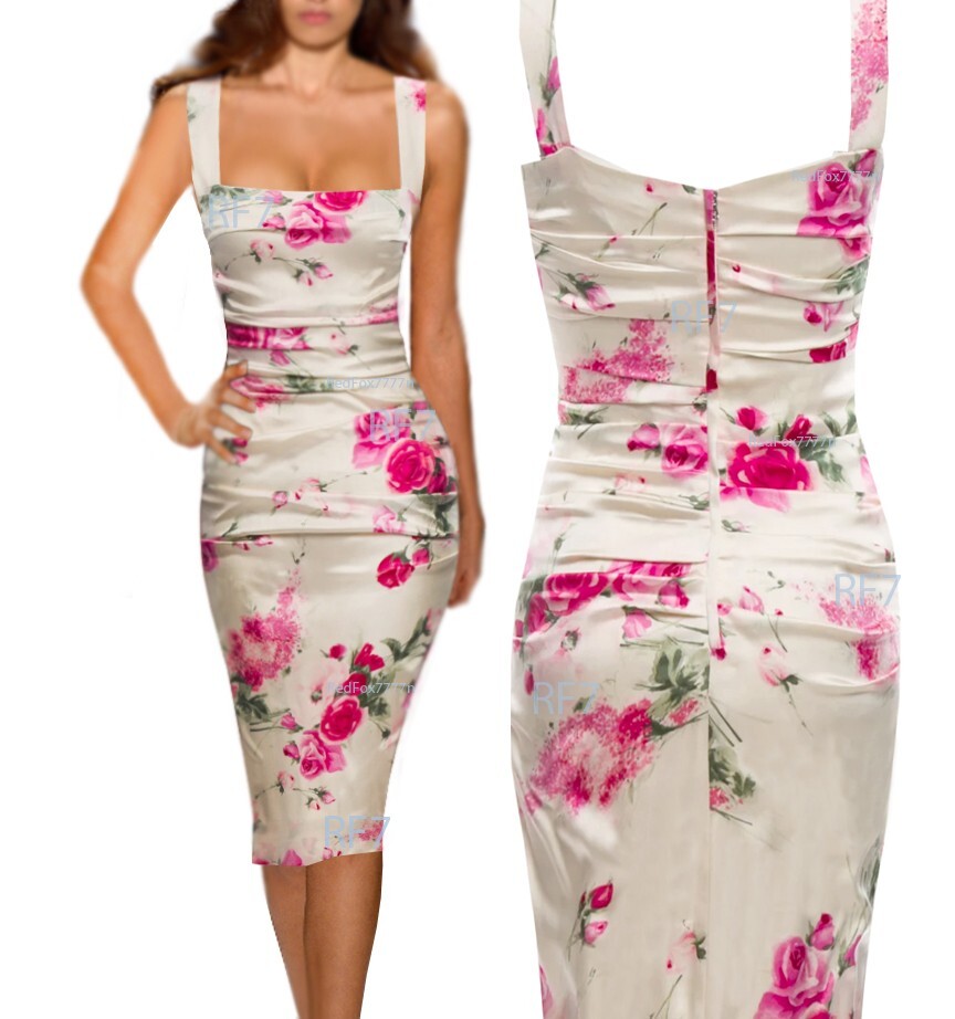 SALE! $4,900 GORGEOUS DOLCE & GABBANA ITALY Silk Satin dress size 42