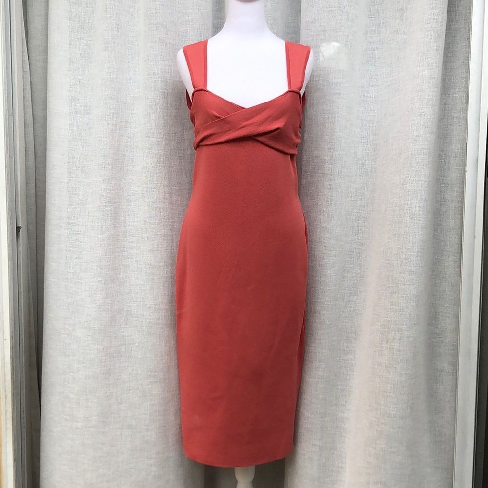 Eva Mendes for New York company coral pink maxi dress, Sz M