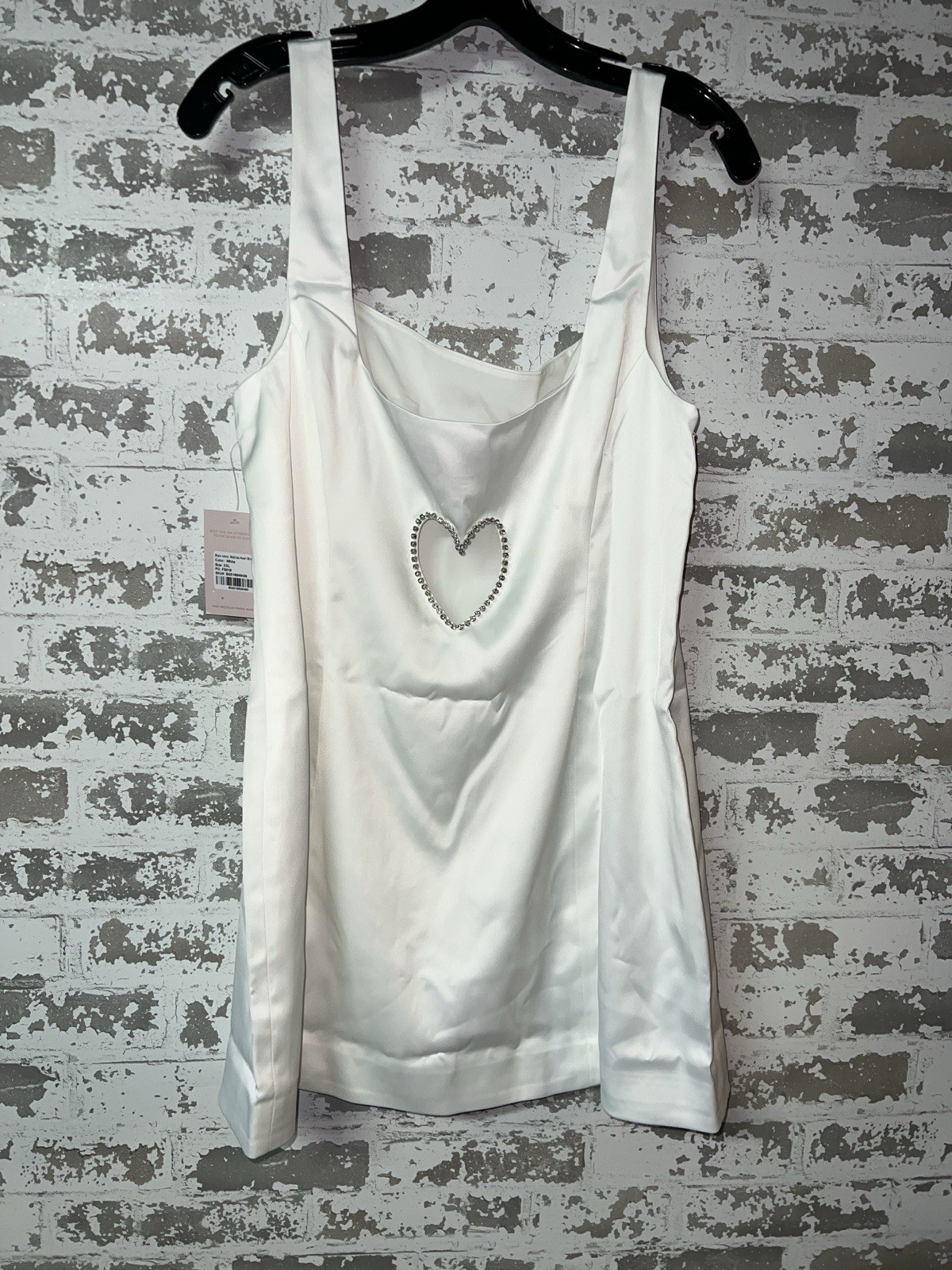 NWT! Birdy Grey Matilda Heart Mini Dress White XXL