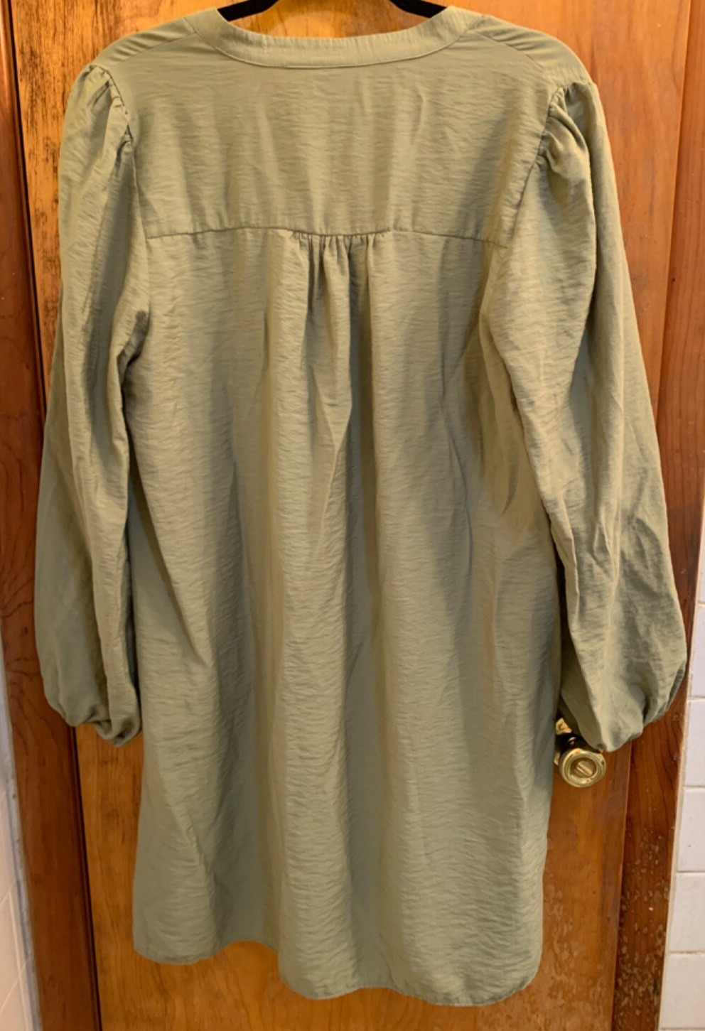 VILA Green Long Sleeved Lightweight Loose Viscose Relaxed Tunic Top Women’s L