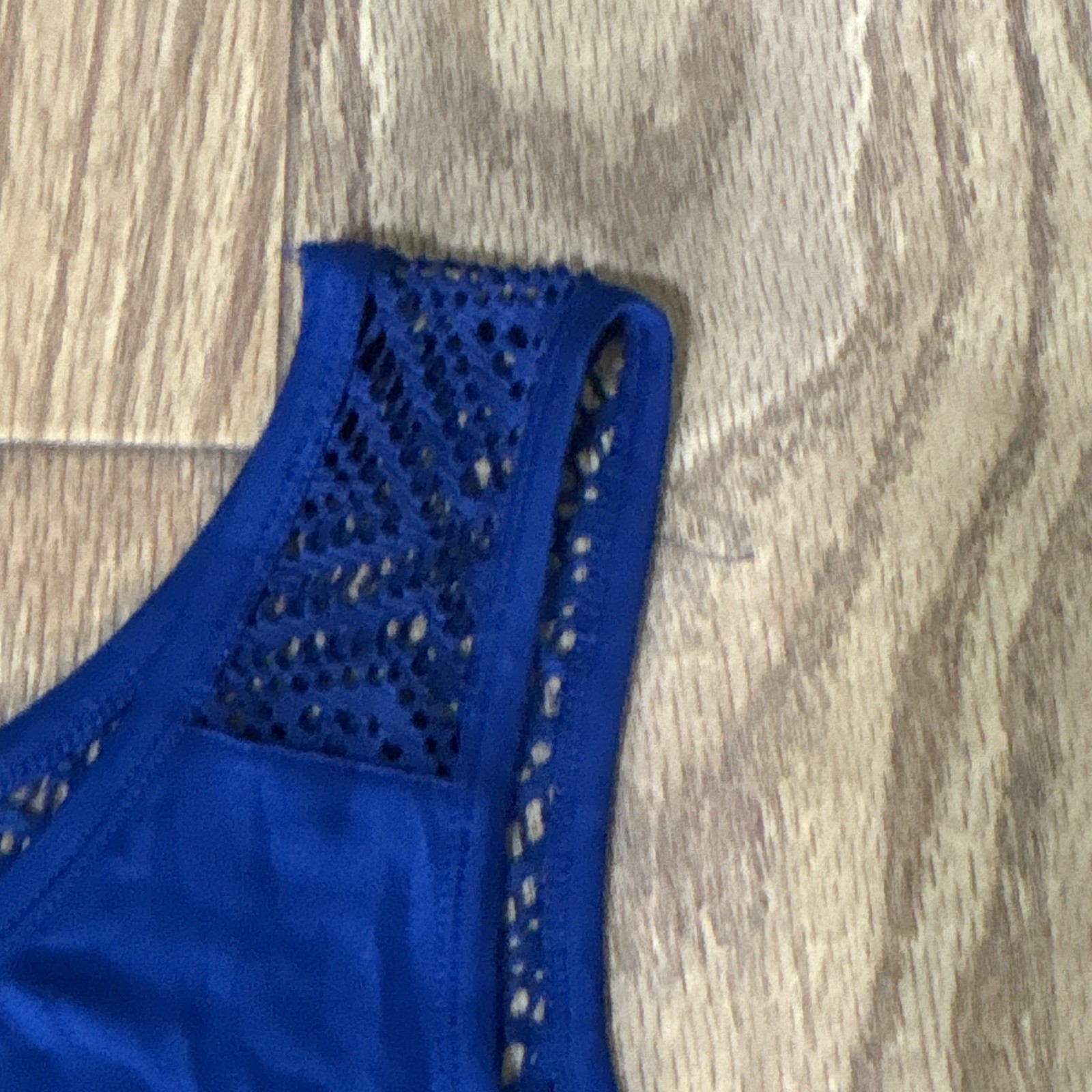NWT Spense Blue XL Sleeveless Scoop Neck Tank Midi Dress Crochet Lace Pullover
