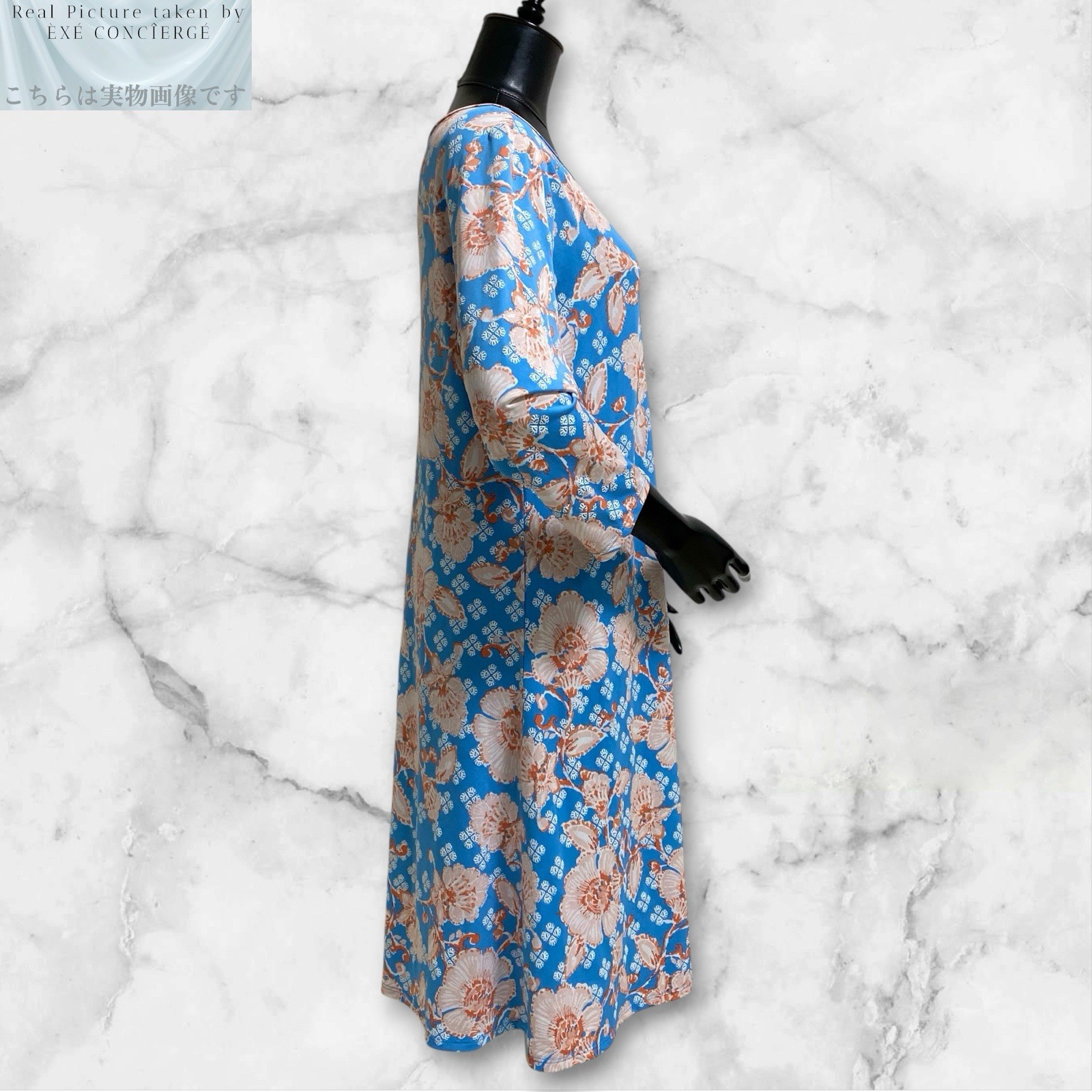 Ruby Rd. Jersey Stretch Fabric No Collar Dress Floral M