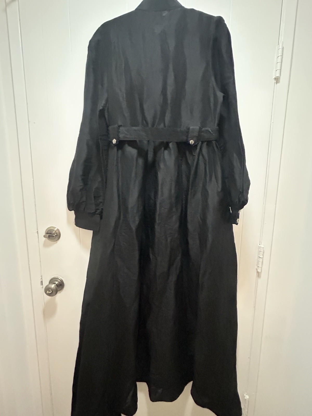 Aqua Blu Sparrow Tiana Black Linen High Neck Maxi Dress Sz XLarge US10 Australia