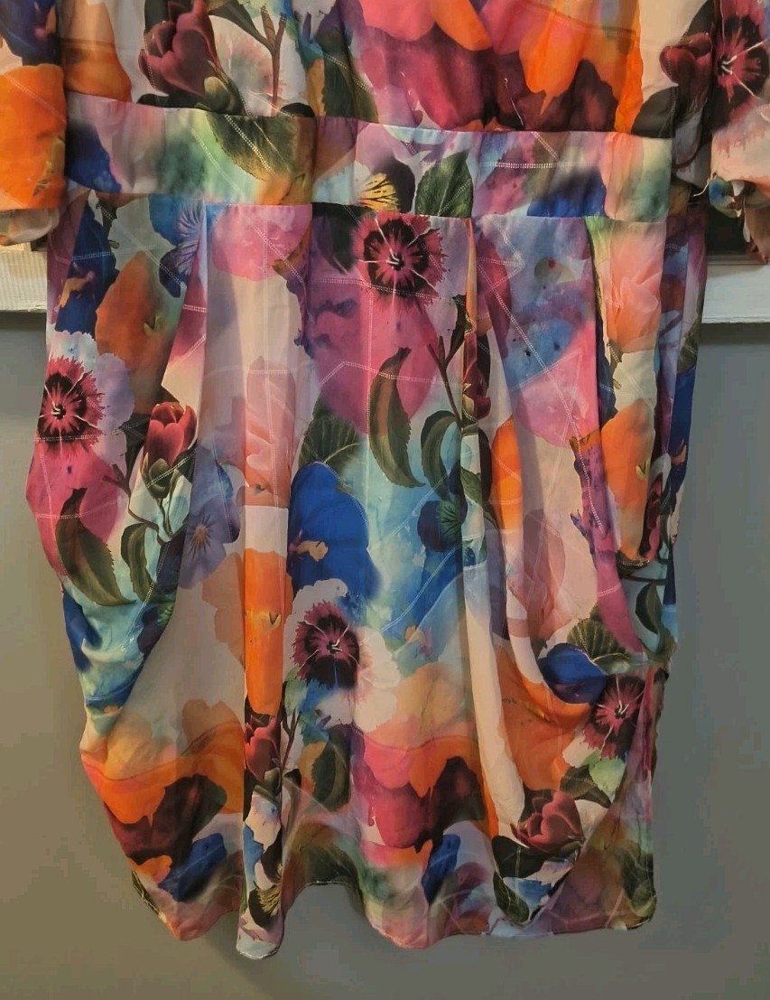 City Chic Trendy Plus Size Printed Faux-Wrap Dress XXL. 24