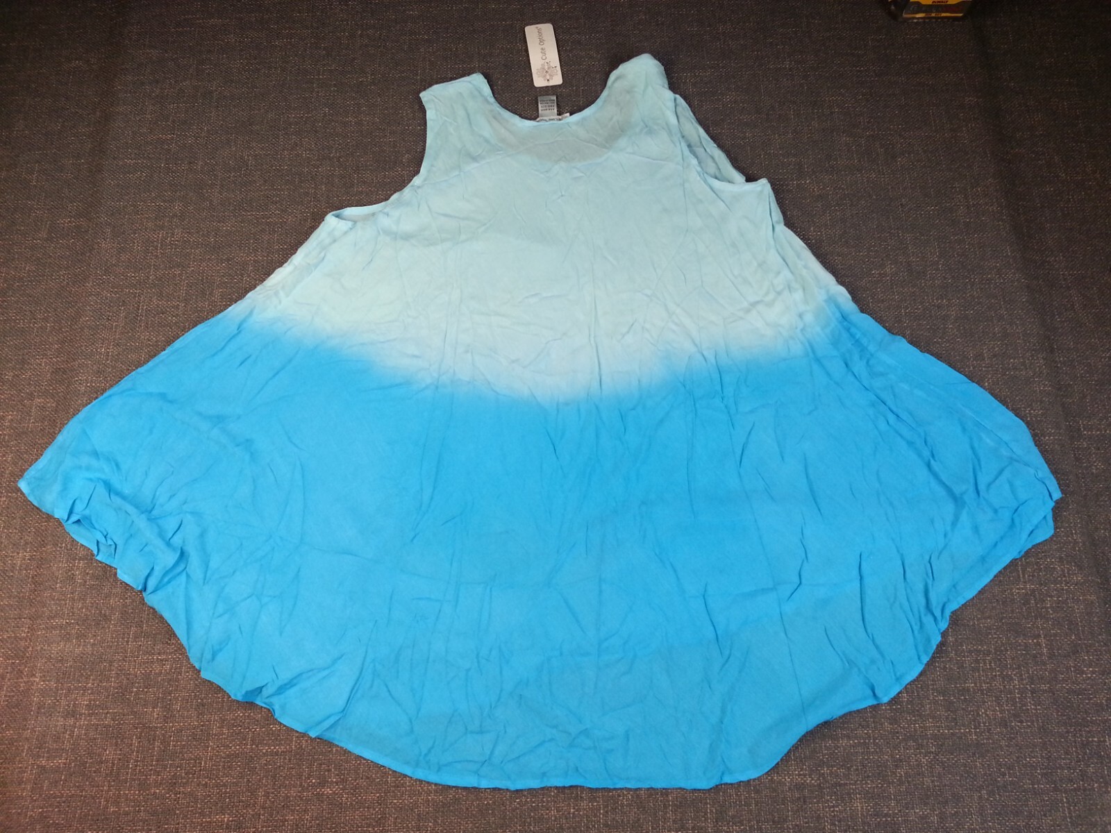 NEW NWT Blue Ombre Cute Options Size One Size Fits All Tunic Mini Beach Dress