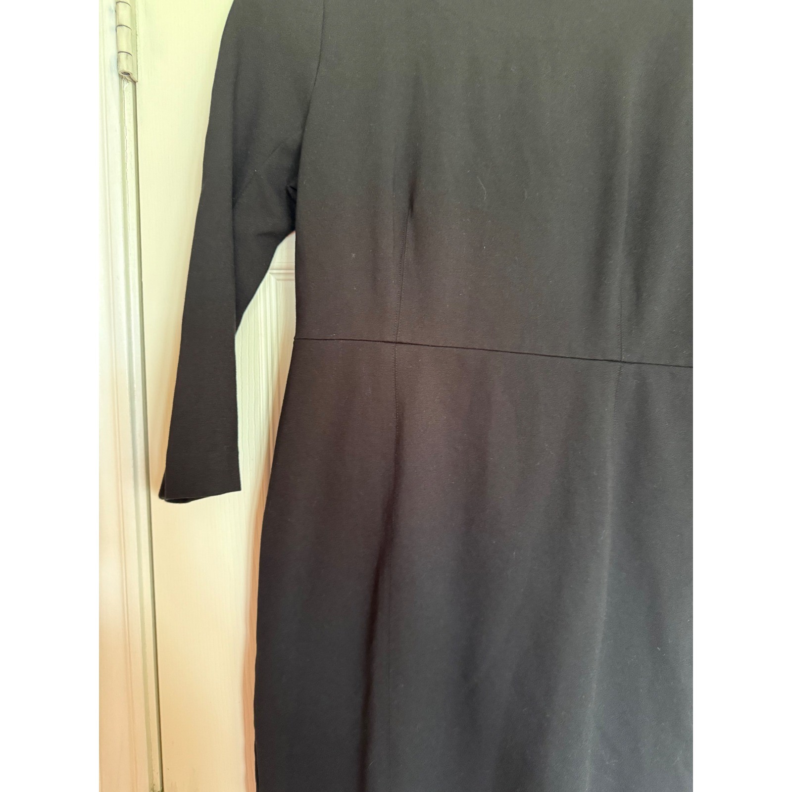 J.Crew Womens Black 3/4 Sleeve Sheath Dress Size 6 Professional Workwear