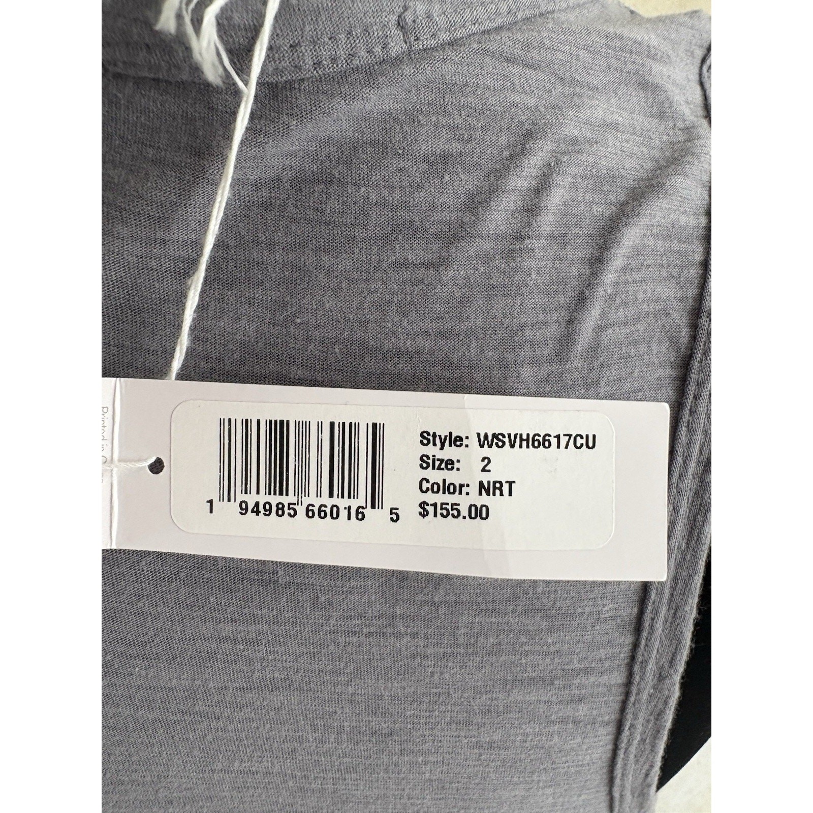 NWT James Perse Stretch Knit Dress – 2 Gray Summer Minimalist Everyday Basic USA