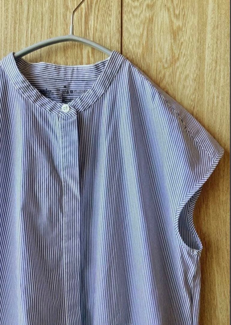 MUJI Long One Piece Stripe Natural Adult Casual Natural Life