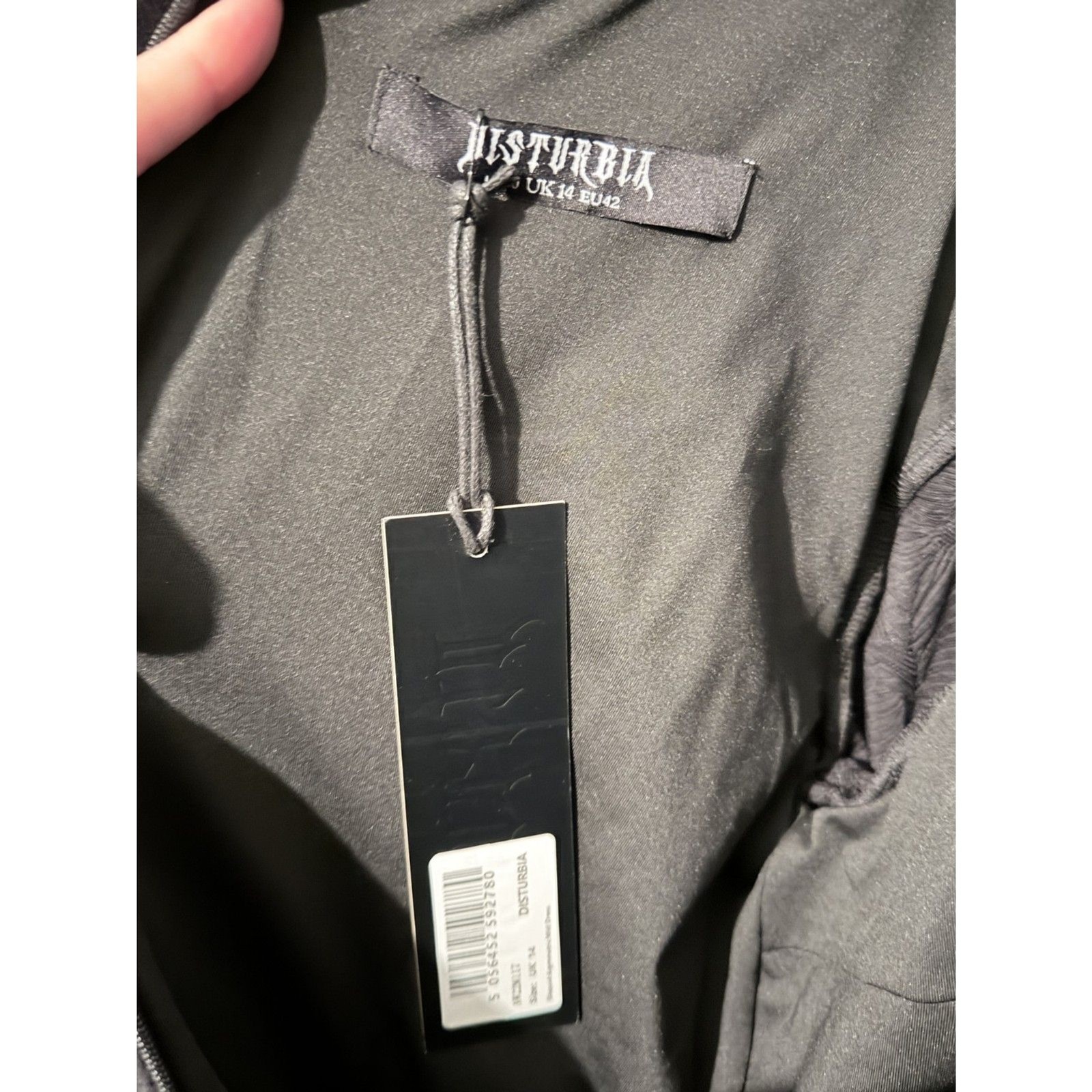 Disturbia – Disquiet Asymmetric Midi Dress – UK 14 / US 10 – NWT