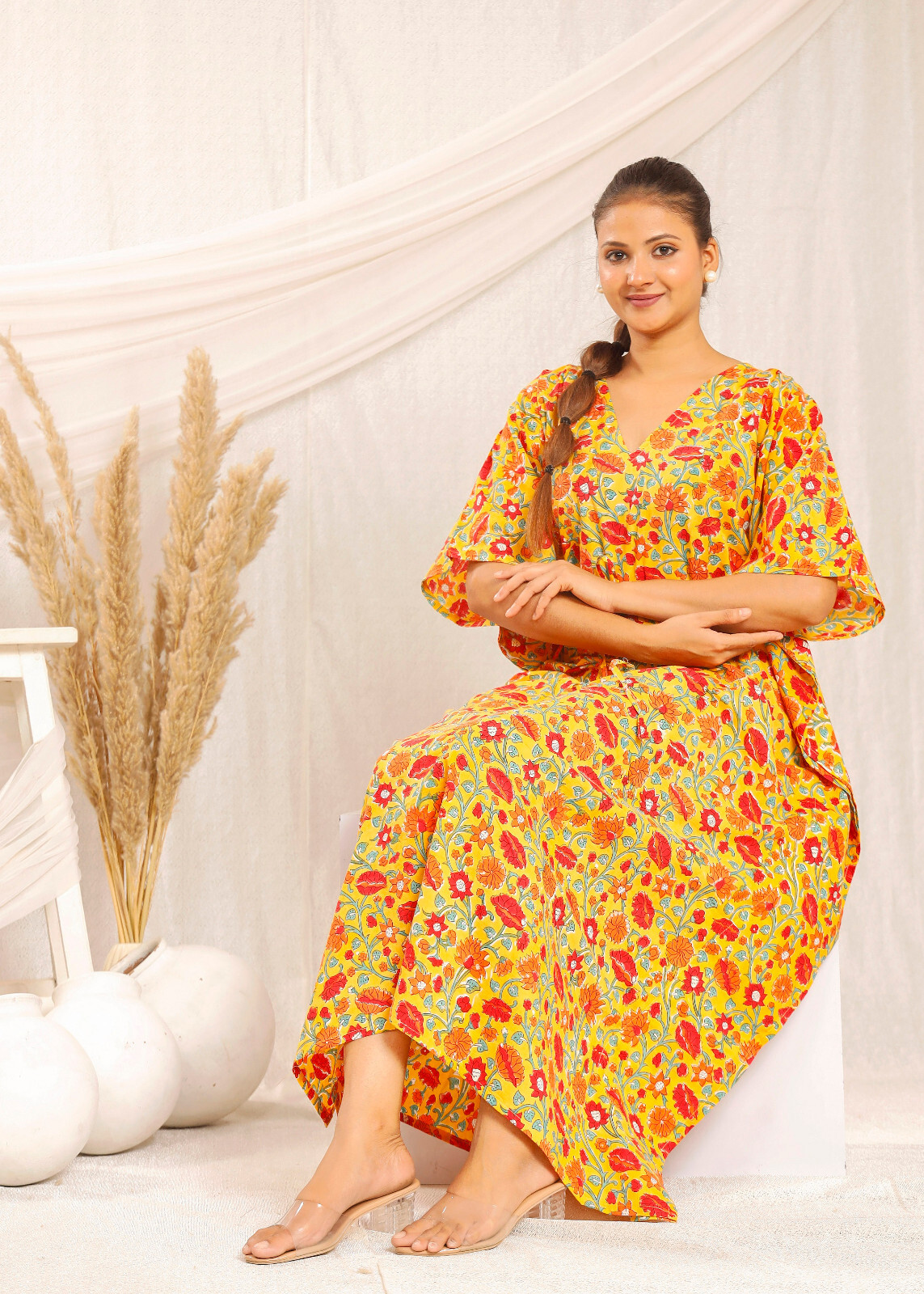 Luxury Kaftan Hawaii Cruise Dress, Vacation Dress Night Party Classic Art Print