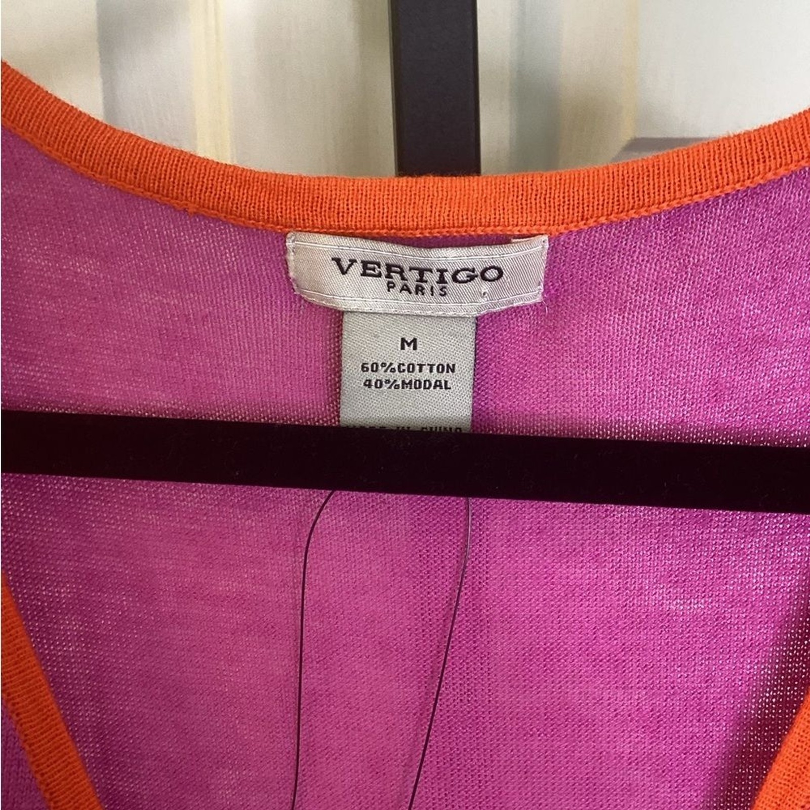 Vertigo Paris Purple and Orange Lightweight Midi Dress, size Medium, NWT