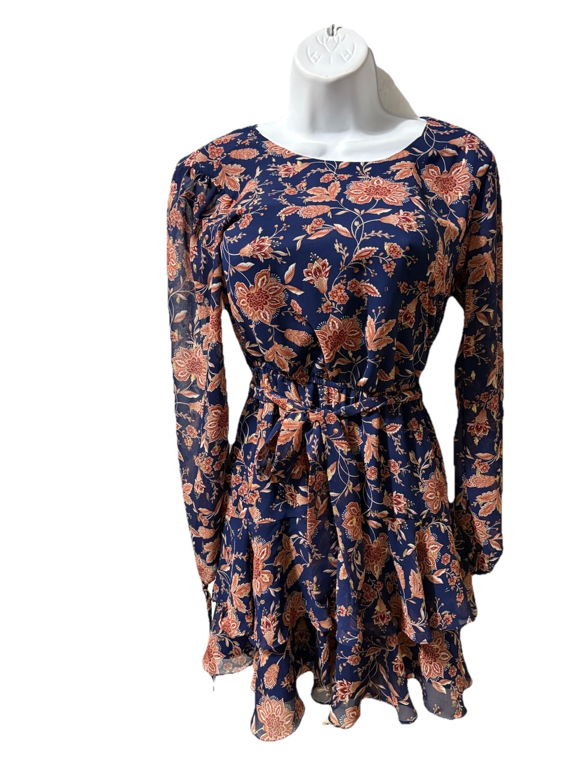 CITY STUDIO.Women’s dress,floral, lined,bow at waist/wrists.MulticolorSize XS#13