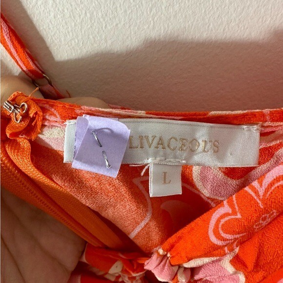 Olivaceous Tropical Maxi dress boutique Large