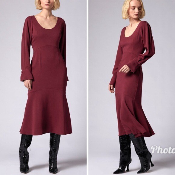 NWT Equipment Natalia midi dress 4 long sleeve