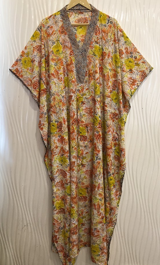 Silk White Kaftan / Handmade Flowy Maxi Dress / Resort Wear Outfit MFN1070