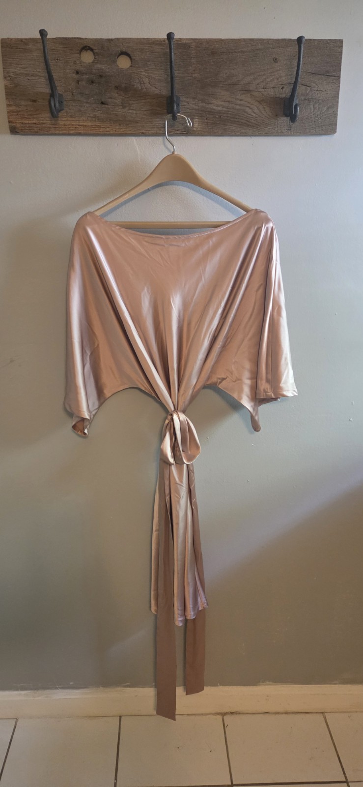 Michelle Farmer Veronica Tunic- Blush Bias Cut Blush Tunic Size Med With Belt