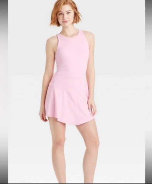 Woman’s scallop detail active dress Joy Lab Size Small BonBon Pink Shade