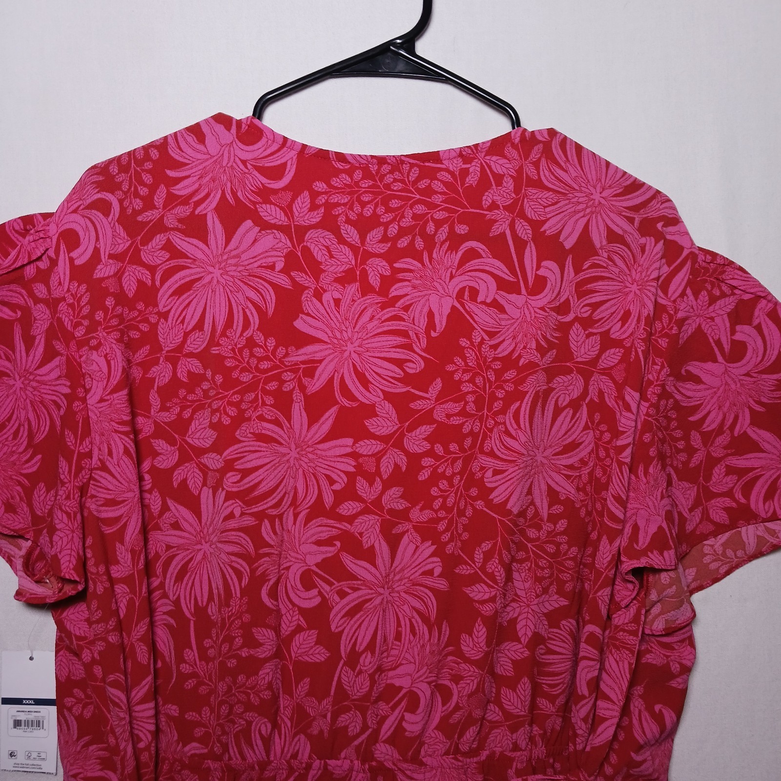 Sofia Vergara Amanda Midi Asymmetrical Wrap Dress XXXL Pink Red Floral NWT