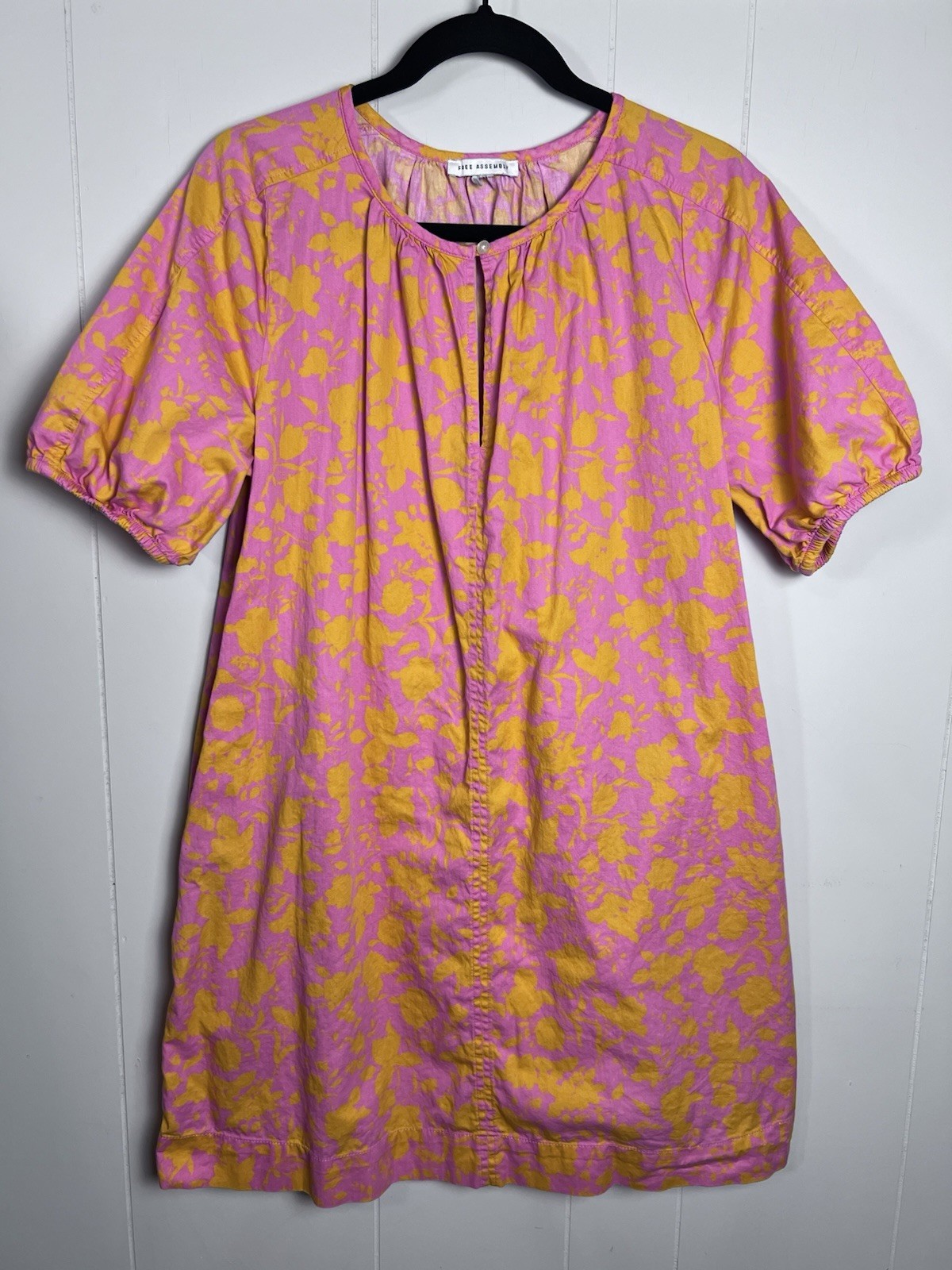 Garden Party Shift Dress Cotton Modern Retro Bloomcore size Large
