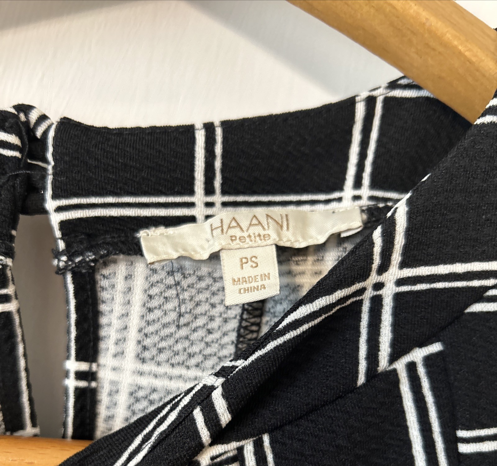 Haani Petite Small Black and White Check midi dress classic classy