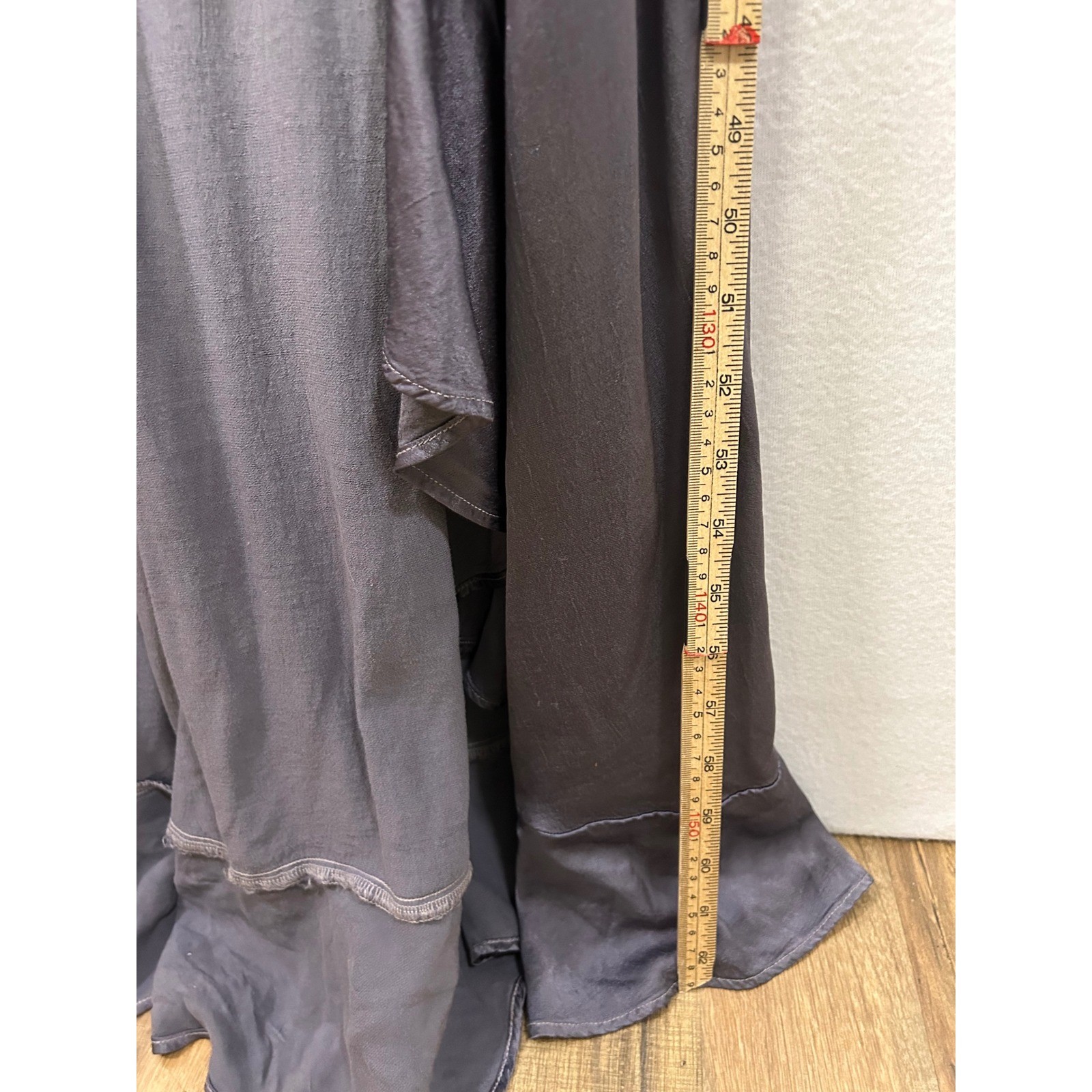 Ghost London Romantic Ethereal Womens Med Charcoal Grey Viscose Wrap Maxi Dress