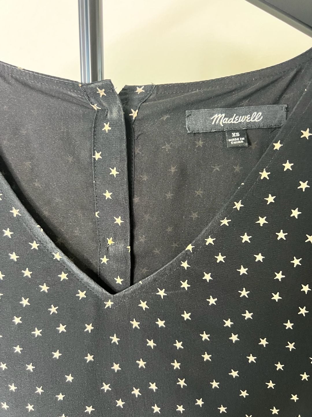 Madewell Star Scatter Silk Button-Back Shift Dress
