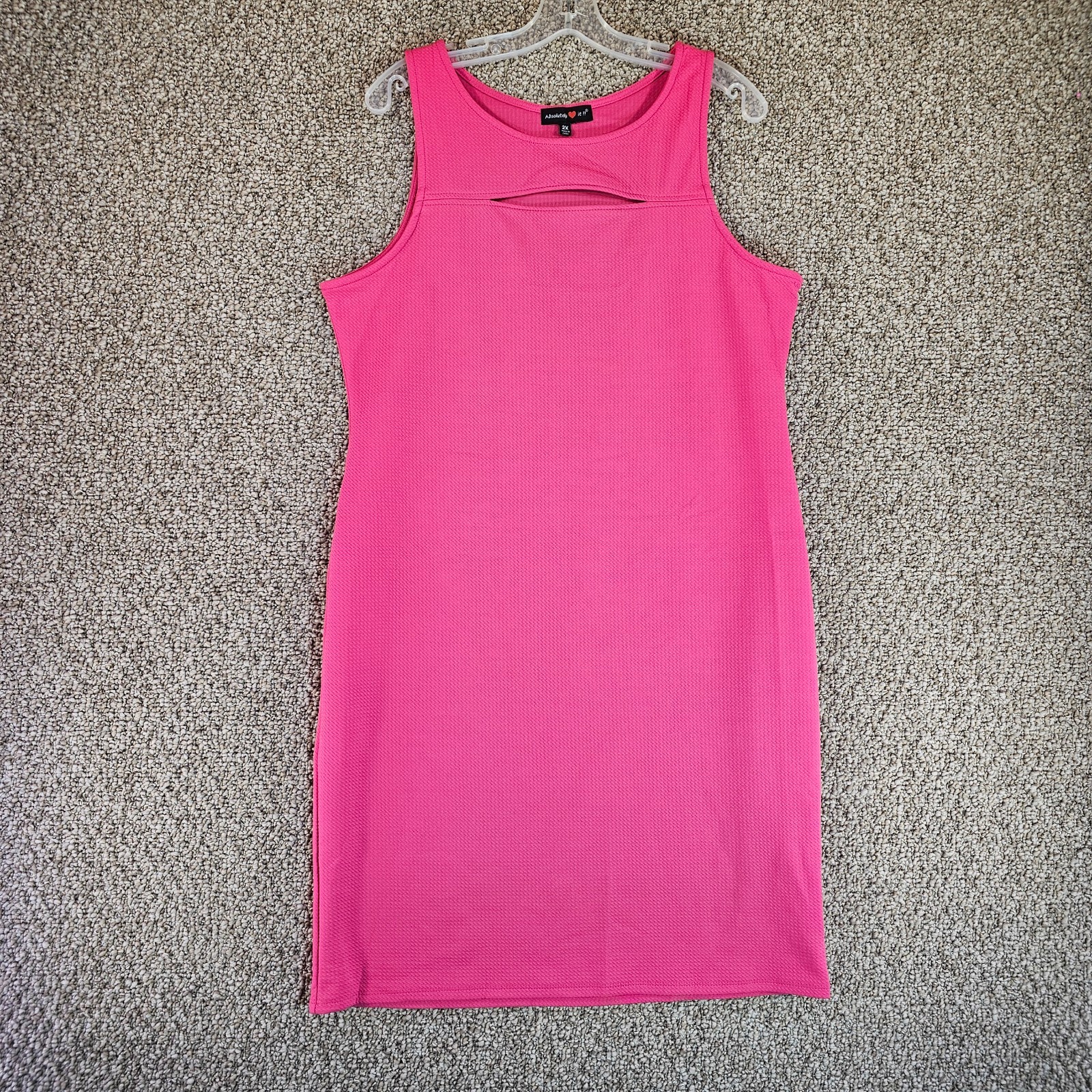 Absolutely Love It Dress Womens 2X Sleeveless Pullover Pink