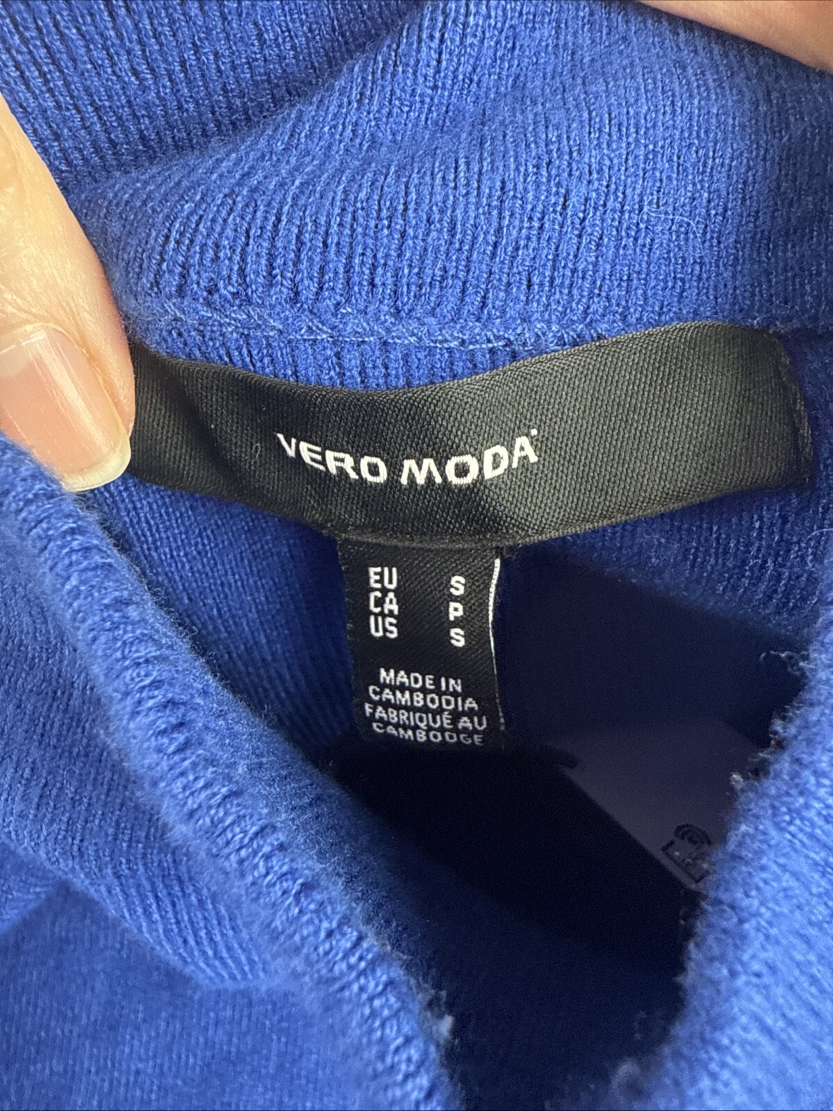 Stitch Fix Vero Moda Long Sleeve Blue Mock Turtleneck Sweater Dress Women’s S