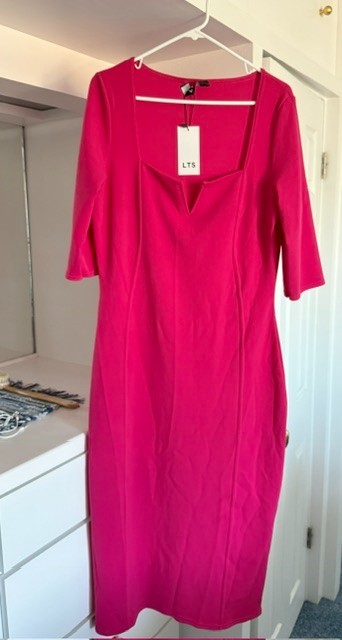 Long Tall Sally Size 18 UK (14T) Body Con Hot Pink Dress