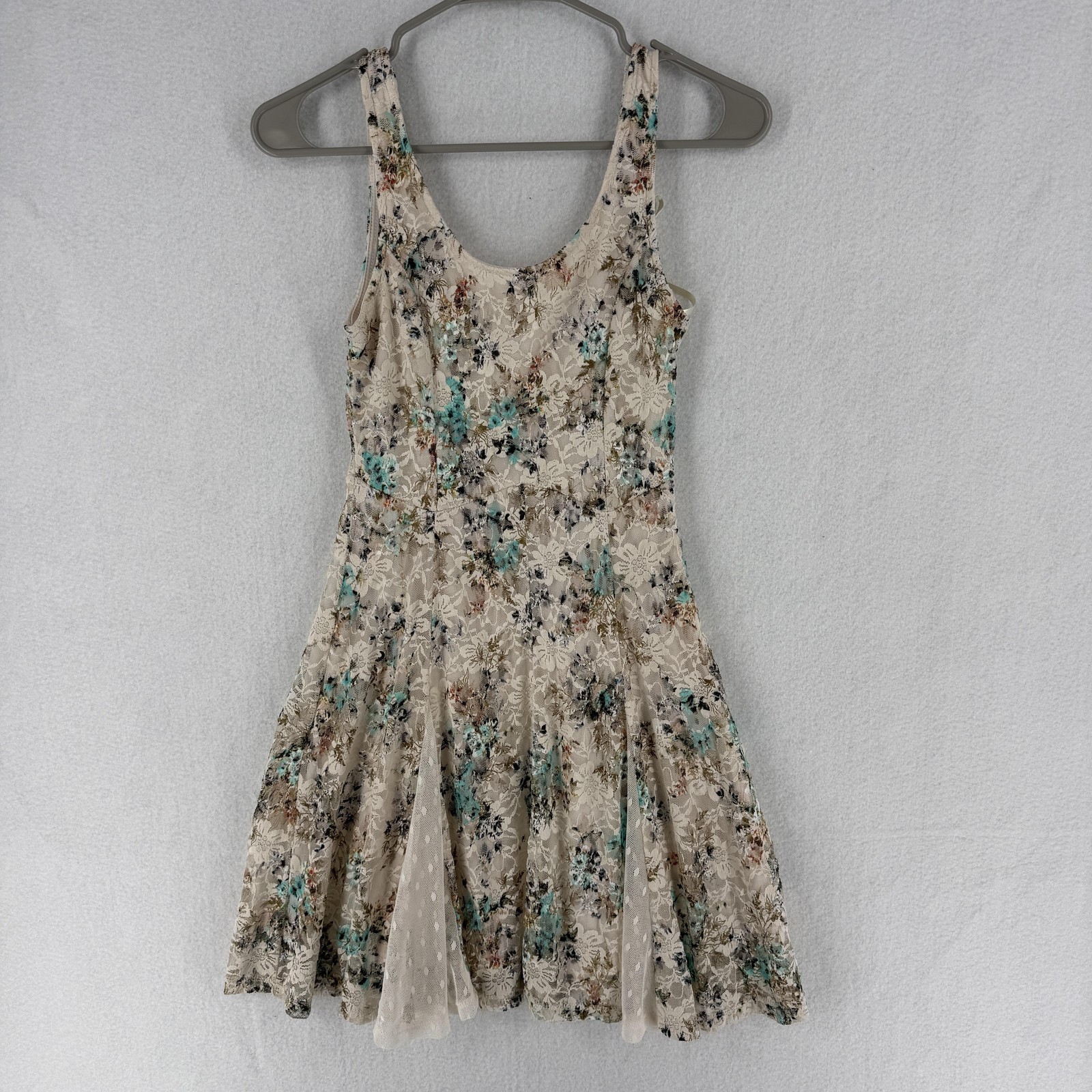 Disney Cinderella Dress Womens XS Multicolor Lace Floral Fit & Flare Princess