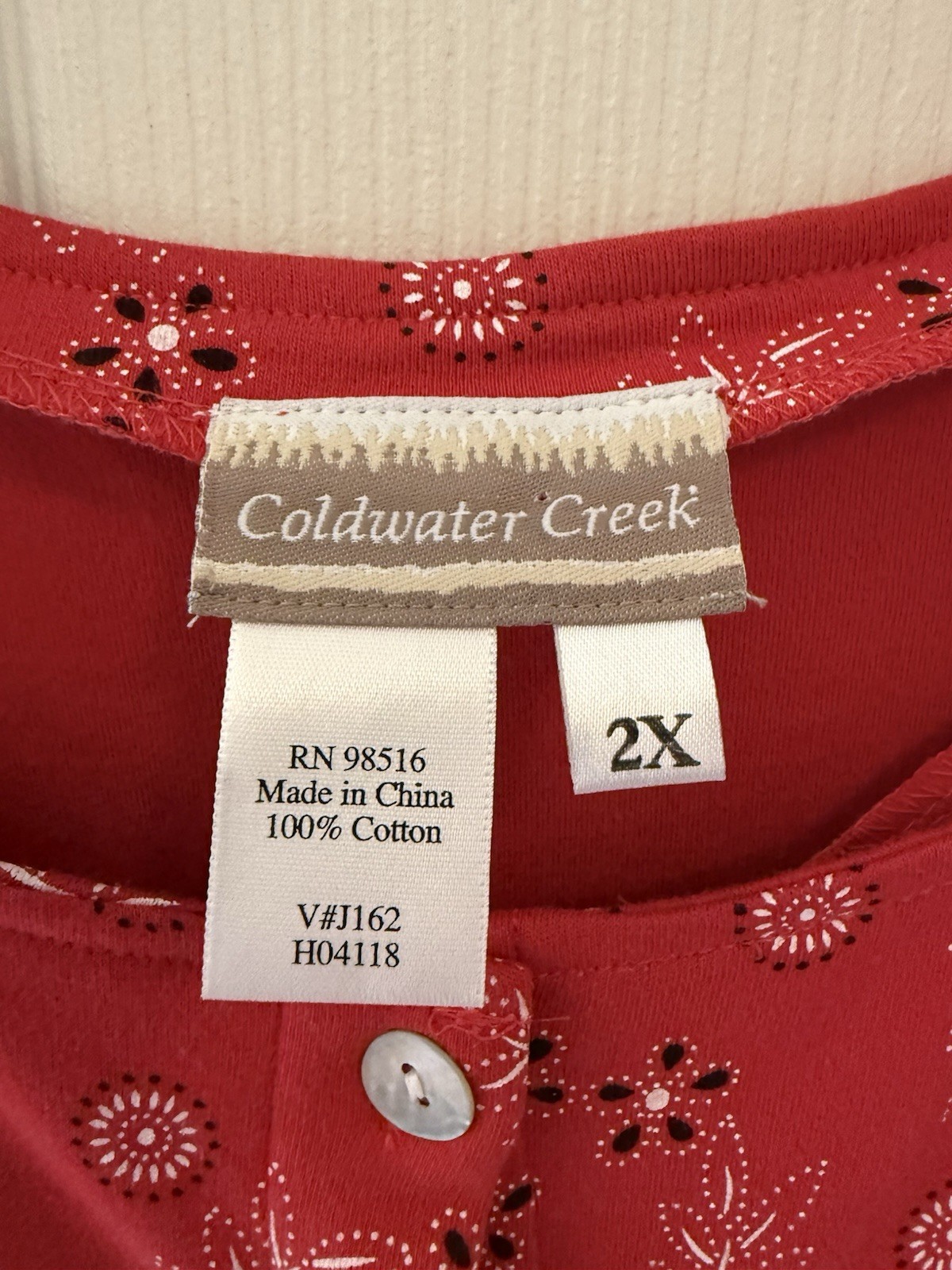 Coldwater Creek Sleeveless peasant Plus Size Long Sleeveless Red Dress 2X