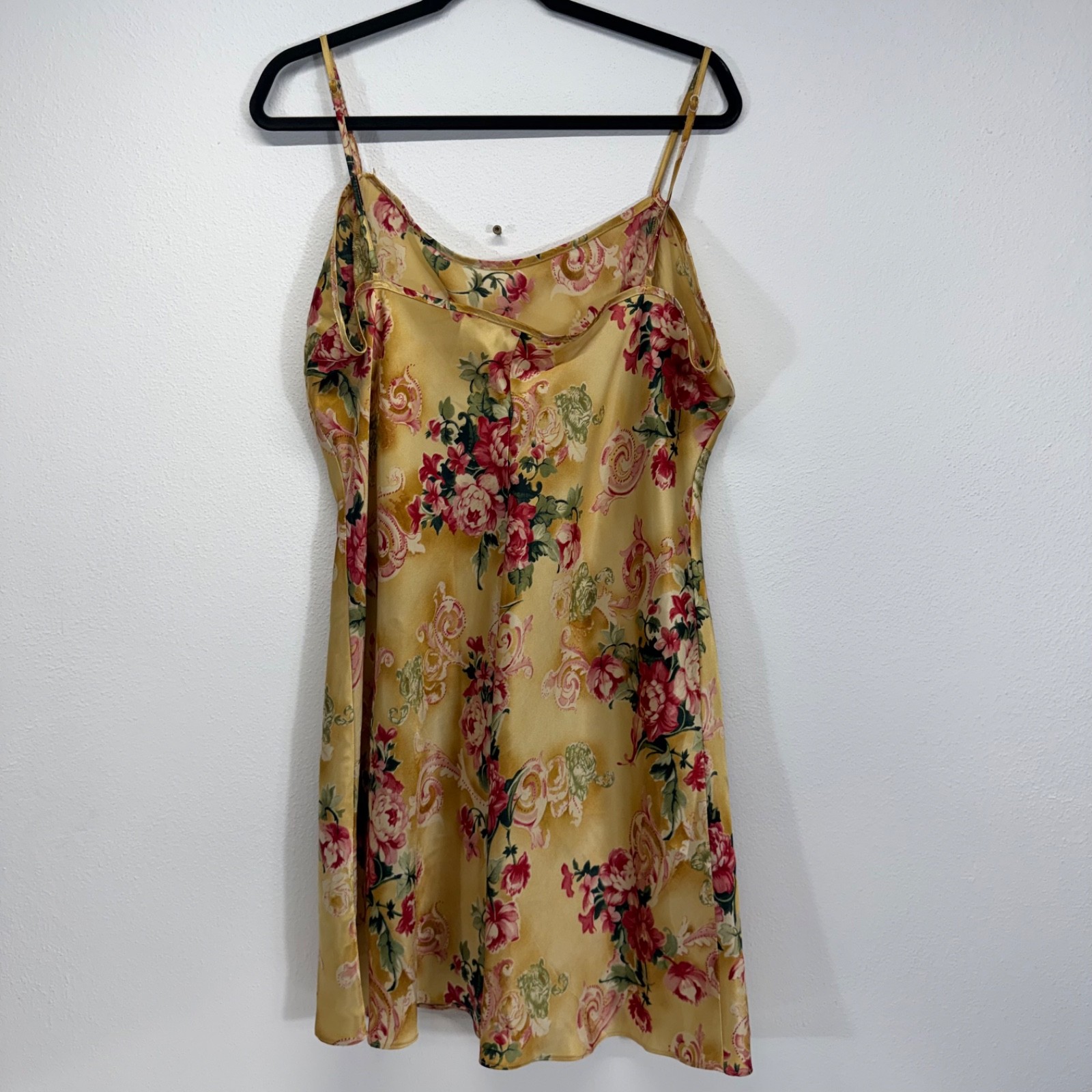 Sophia by Delicates Floral Silky Split Thigh Floral Elegant Slip Dress Size XL